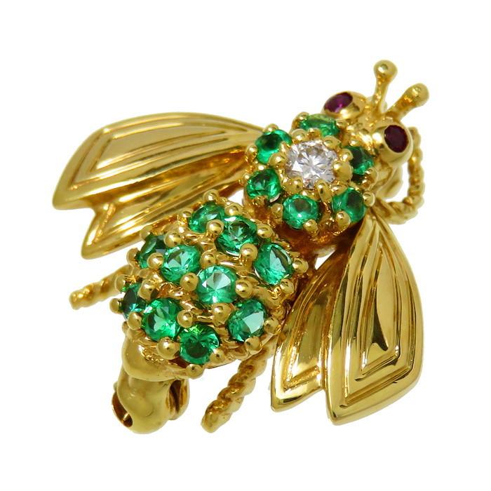 TIFFANY&Co.（ティファニー） ハチ/昆虫 エメラルド ルビー