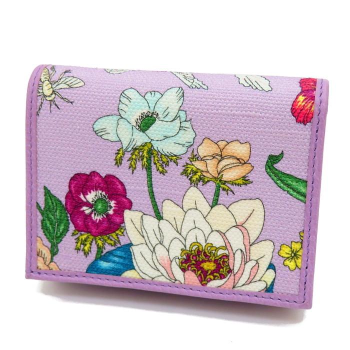 【✨美品✨】グッチ 二つ折り財布 GGマーモント フローラ パープル 日本限定 GUCCI（グッチ） フローラ GGマーモント 577347 日本限定 二つ折り財布
