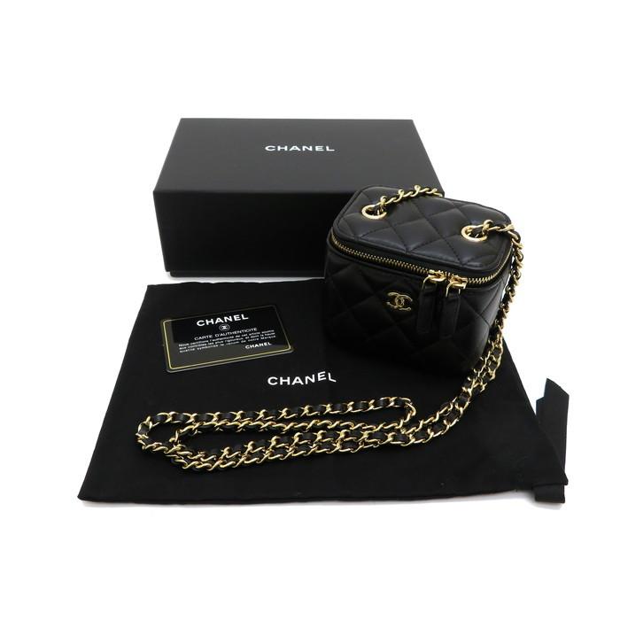 【未使用品】CHANEL シャネル ミニバニティ チェーン ショルダーバッグ ココマーク AP1340 30番台 ラムスキン ブラック 黒 ゴールド金具 レディース CHANEL（シャネル） 【未使用品】CHANEL ミニバニティ チェーン