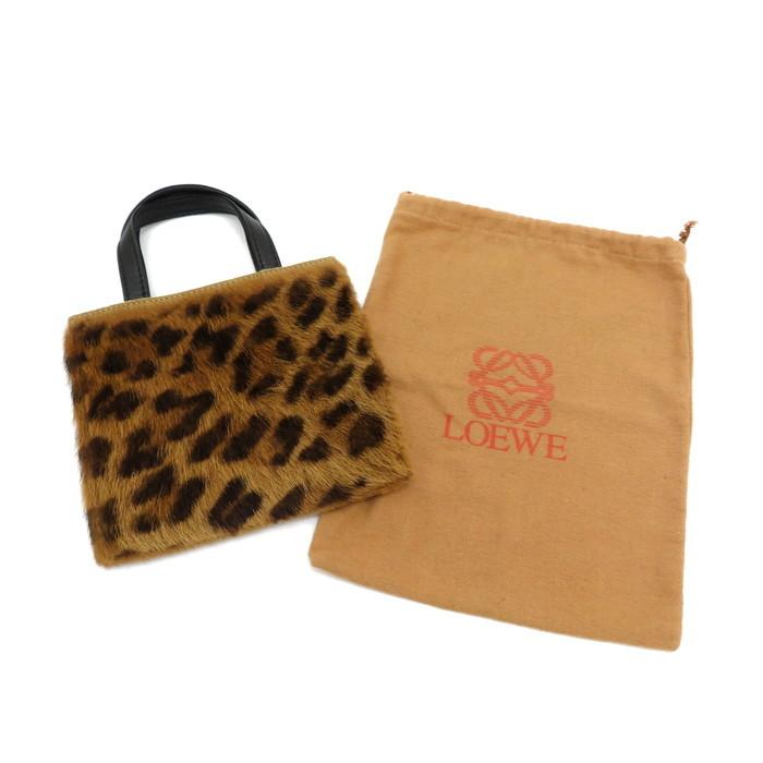 LOEWE LOEWE/ロエベ ミニ ハンドバッグ ラムスキン/ハラコ レオパード  