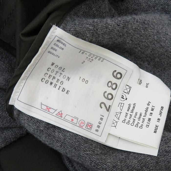 sacai（サカイ） 16-02686 ニット切替 トレンチワンピース 七分袖