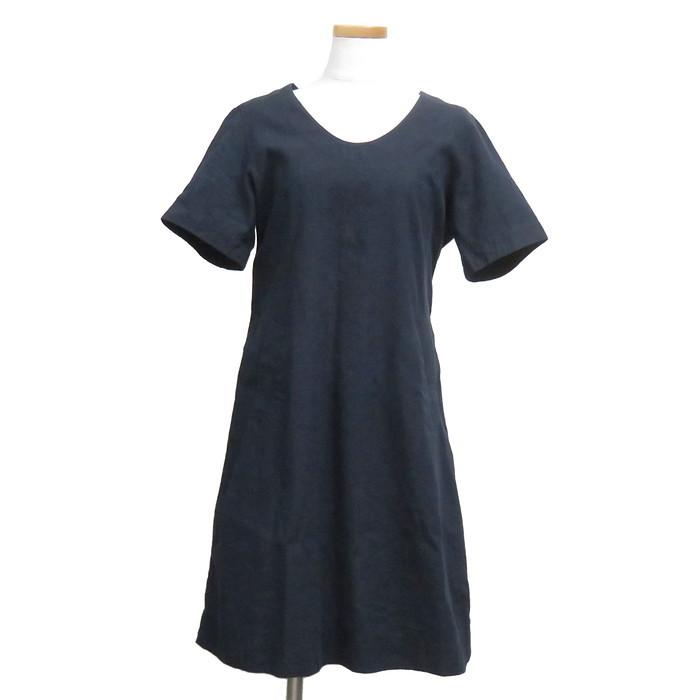 Margaret Howell マーガレットハウエル 595 半袖 ワンピース 麻 コットン ネイビー レディース N 真子質店 ヤフーショッピング店 通販 Yahoo ショッピング