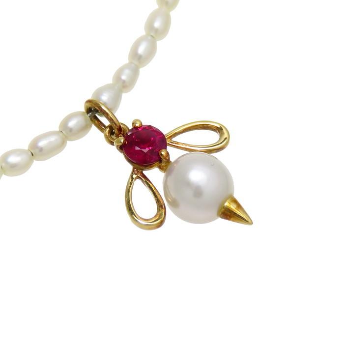 TASAKI 蜂モチーフ ブレスレット TASAKI/タサキ ハチモチーフ/蜂 淡水真珠 ルビー ブレスレット K18