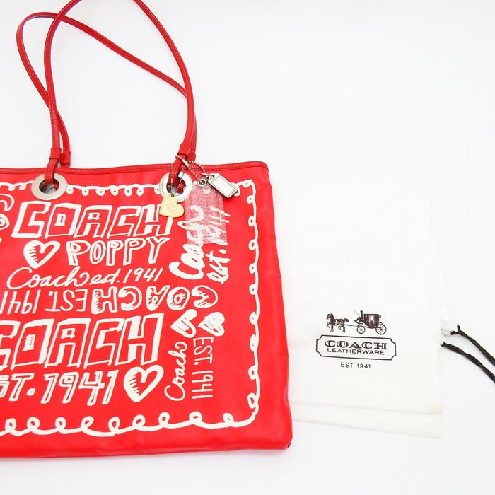 コーチ COACH トートバッグ ポピートート キャンバス×エナメル（レザー） Yahoo!オークション - コーチ/COACH POPPY キャンバス トート