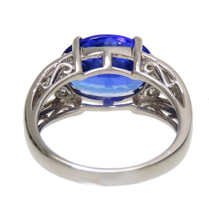 15号 タンザナイト 5.80ct ダイヤモンド 計0.39ct リング・指輪 Pt900  