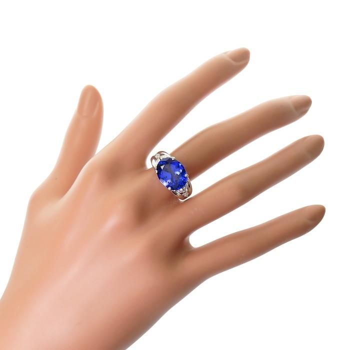 15号 タンザナイト 5.80ct ダイヤモンド 計0.39ct リング・指輪 Pt900  