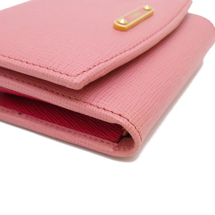 FENDI（フェンディ） 8M0339 二つ折り財布 レザー ピンク レディース