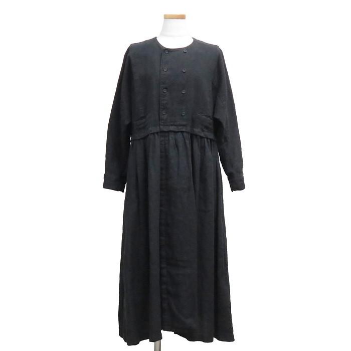 nest Robe/ネストローブ リネンダブルブレスト切替ワンピース 01201 