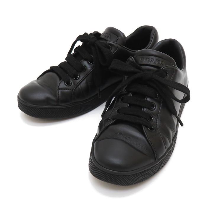 PRADA（プラダ） DNC700 スニーカー レザー ブラック ユニセックス