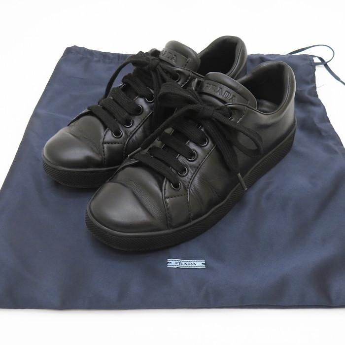プラダ PRADA（プラダ） DNC700 スニーカー レザー ブラック ユニセックス