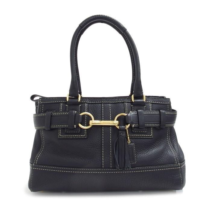 レディース 【希少/美品】COACH ハンプトンズ 本革 トート ブラウン F10212