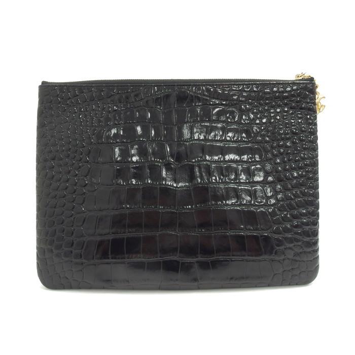 CHANEL（シャネル） クラッチバッグ パテントレザー/クロコ型押し