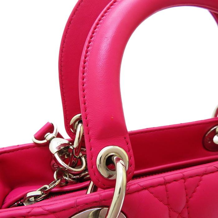 【美品】クリスチャンディオール　レディ　レザー　カナージュ　ハンドバッグ Lady Dior 超美品 クリスチャン ディオール レディディオール マイクロ