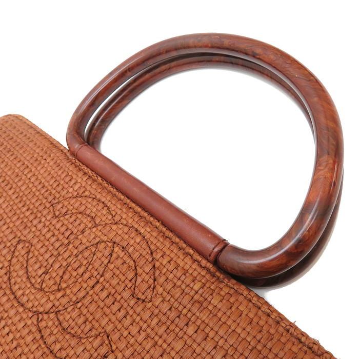 CHANEL（シャネル） ウッドハンドルストローバッグ ココマーク 