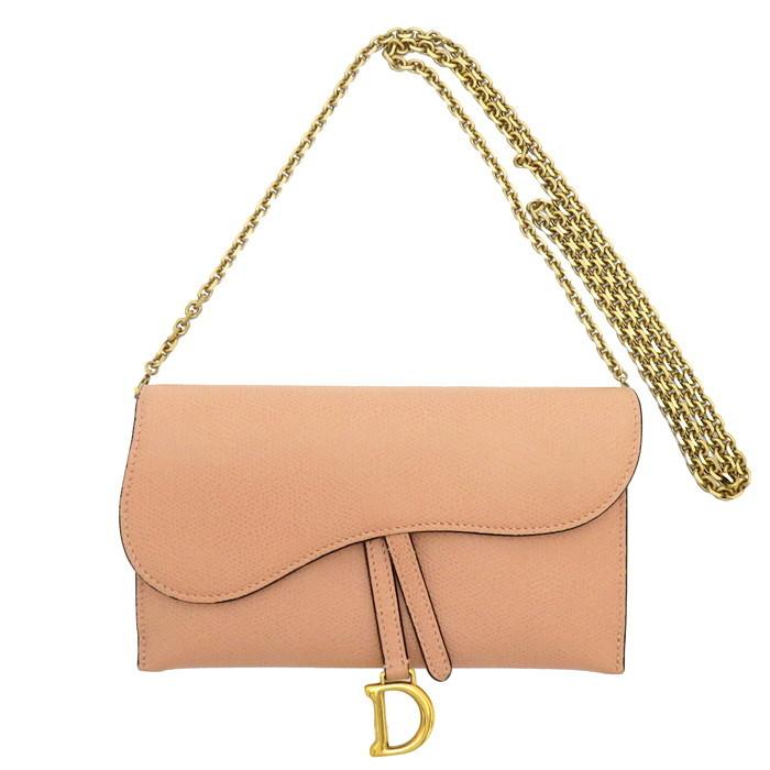 Dior/ディオール サドル チェーンウォレット ショルダーバッグ レザー 