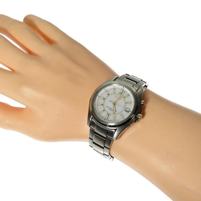 SEIKO SEIKO/セイコー 7B42-0AM0 腕時計 チタン ソーラー電波 シルバー 