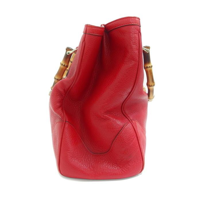 GUCCI（グッチ） バンブー 282317 トートバッグ レザー 赤 レディース