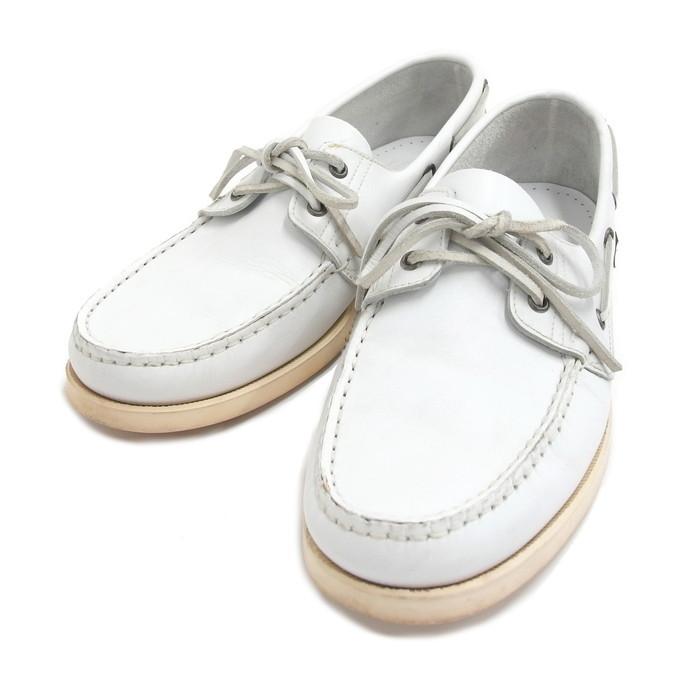 Paraboot 白 レザー デッキシューズ Paraboot/パラブーツ 0611 9 デッキシューズ レザー 白 メンズ