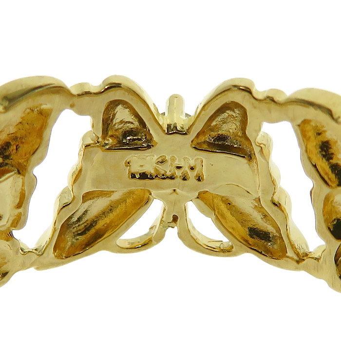 ハナエモリ　18金ゴールドリング ハナエモリ 18金ゴールドリング 7号【HANAE MORI 森英恵/ハナエモリ