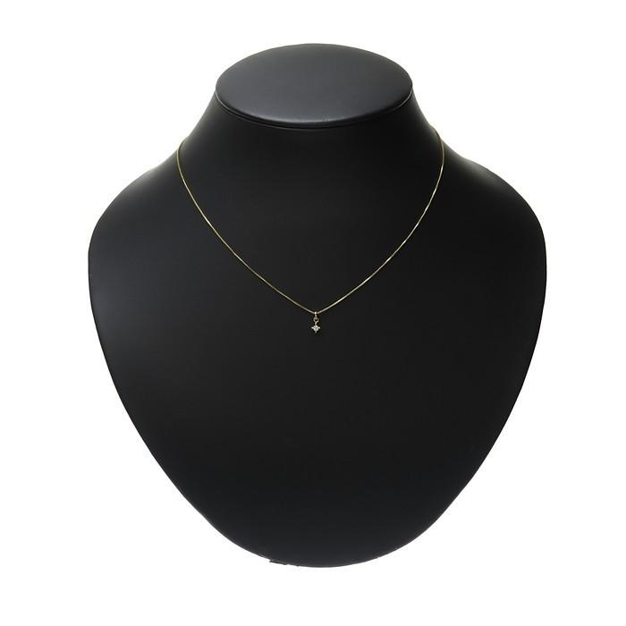 agete（アガット） 一粒 ダイヤモンド 0.05ct ネックレス K18ゴールド