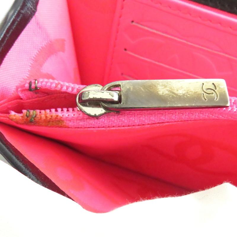 CHANEL CHANEL/シャネル カンボンライン 二つ折り財布 レザー ホワイト