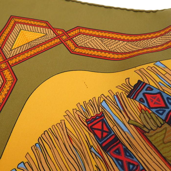 HERMES/エルメス カレ90 CUIRS DU DESERT/砂漠の革飾り スカーフ 