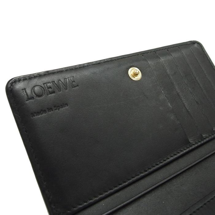 LOEWE アナグラム 二つ折り財布 黒 LOEWE（ロエベ） 財布 二つ折り財布 ANAGRAM LOGO PATCH BI FOLD