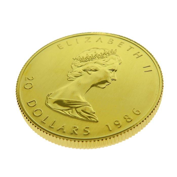 メイプルリーフ金貨 1/2oz エリザベス2世 1986 コイン 純金 : 真子質店