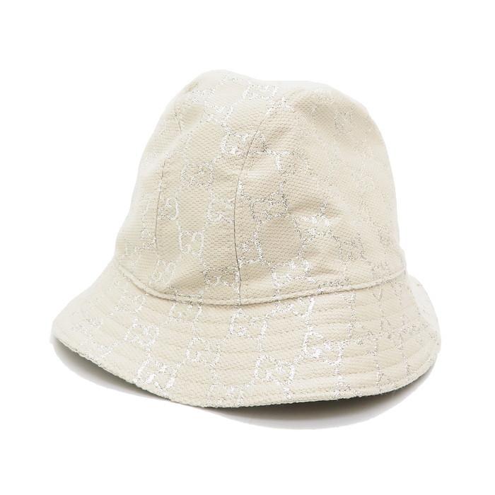 GUCCI / バケットハット/FREE/ウール/CRM/総柄/メンズ/631951 3HK74 GUCCI 631951 3HK74 9000 GGラメ バケットハット ハット ウール/シルク