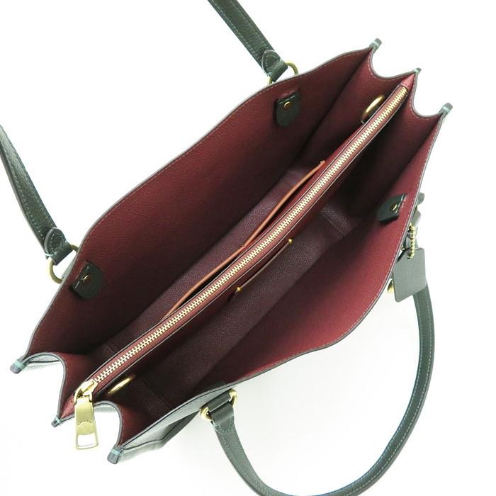 950 コーチ トートバッグ C3768 レザー グリーン A4可 ゴールド金具 COACH（コーチ） C3768 タイラー キャリーオール 2way トートバッグ