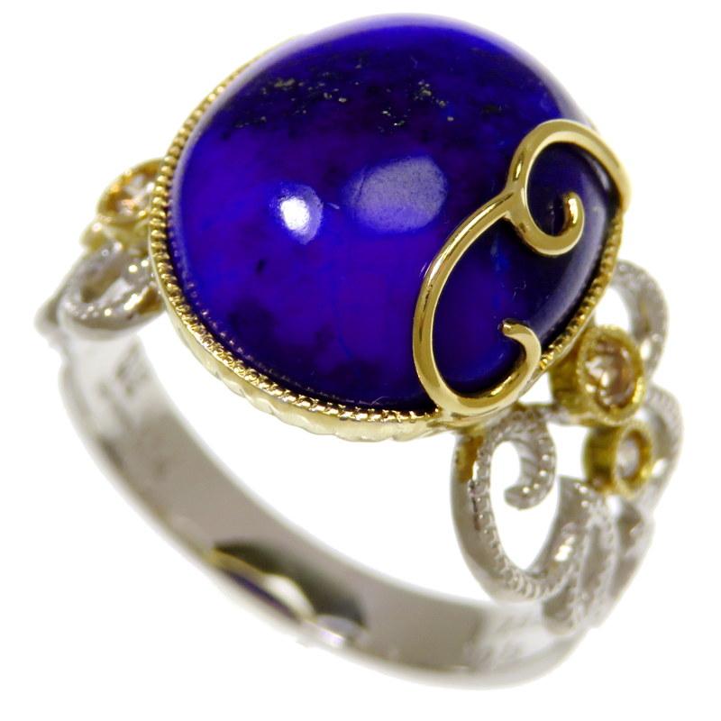 14号 amije/アミジュ コンビ ラピスラズリ 7.55ct ダイヤモンド 計0.13 