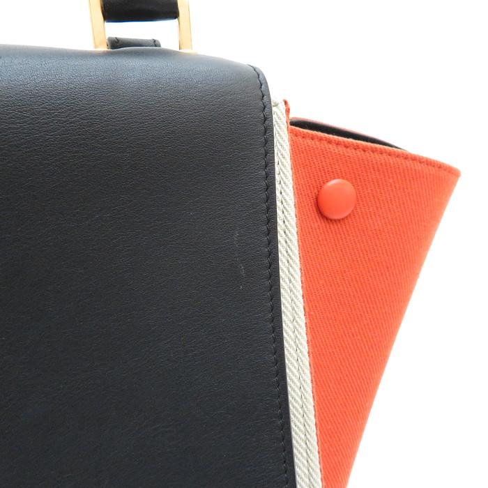 CELINE（セリーヌ） トラペーズ トリコカラー ハンドバッグ キャンバス