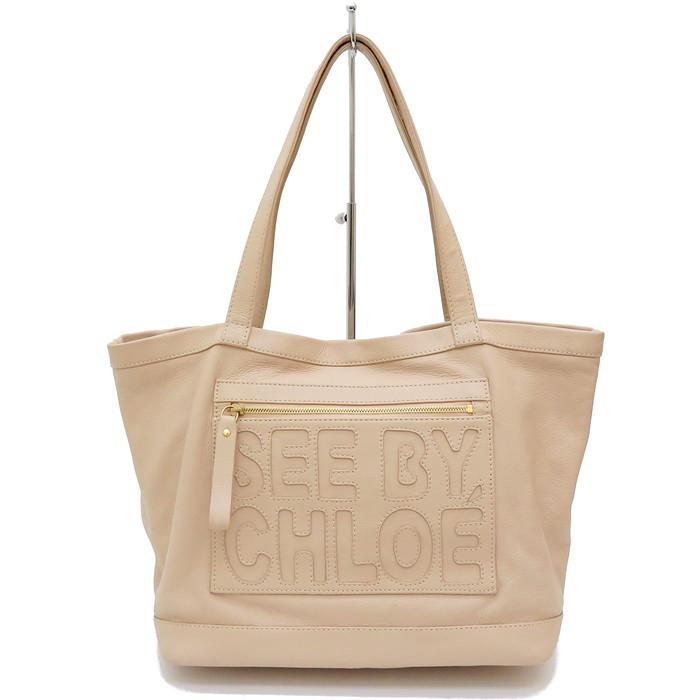 SEE BY CHLOE CHLOE/シーバイクロエ トートバッグ レザー ベージュ 