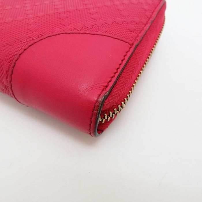 グッチ 長財布 ディアマンテ ピンク ロゴプレート レザー 箱 GUCCI