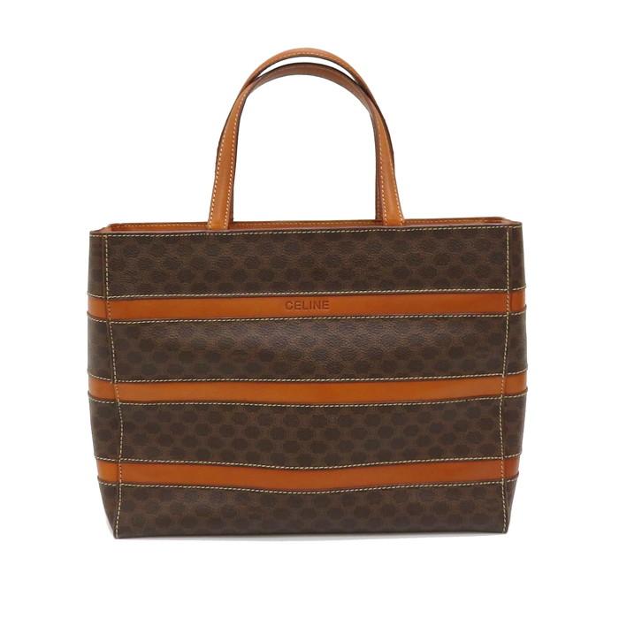 CELINE（セリーヌ） MC96 マカダム×ボーダー ハンドバッグ
