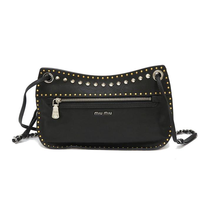 miu MIUMIU/ミュウミュウ チェーン スタッズ ショルダーバッグ miu MIUMIU/ミュウミュウ チェーン スタッズ ショルダーバッグ