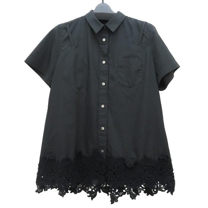 Sacai/サカイ 21-05595 レースドッキングシャツ 半袖シャツ 