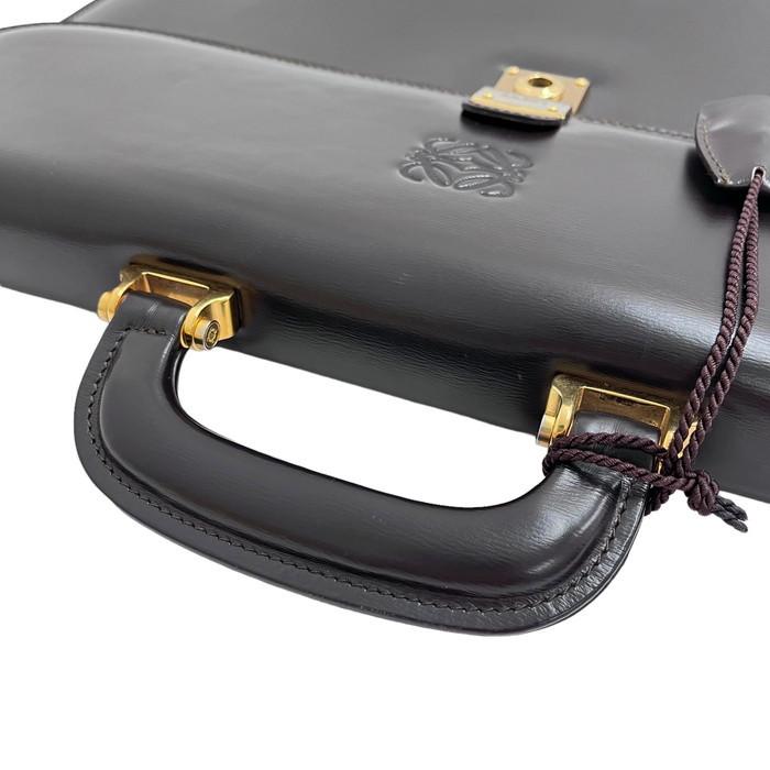 LOEWE（ロエベ） ブリーフケース ビジネスバッグ レザー ブラウン