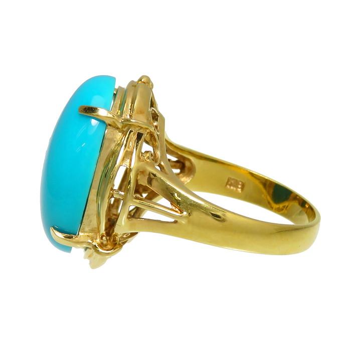 K18 ターコイズ ゴールド リング 指輪　重さ約3.1g 11号 楽天市場】【10/27 値上げ対象】 18金 リング k18 18k 指輪