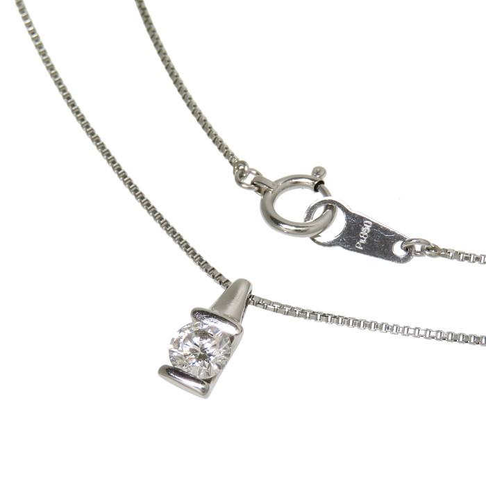 ダイヤモンド (H-SI2-GD) 0.347ct ネックレス Pt900プラチナ  