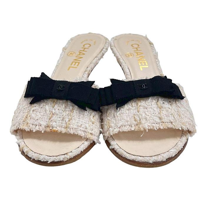 CHANEL CHANEL/シャネル G27195 ココマーク リボン ミュール CHANEL CHANEL/シャネル G27195 ココマーク リボン ミュール