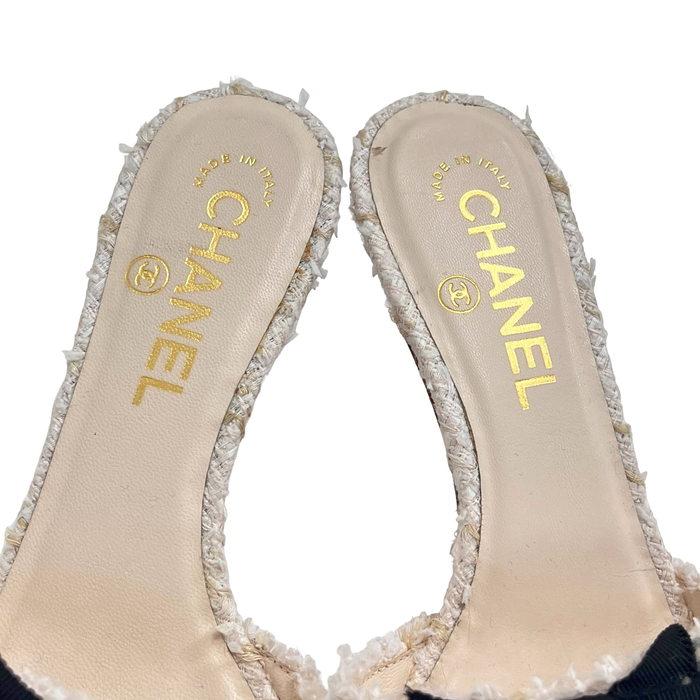 CHANEL CHANEL/シャネル G27195 ココマーク リボン ミュール CHANEL CHANEL/シャネル G27195 ココマーク リボン ミュール