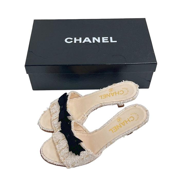 CHANEL CHANEL/シャネル G27195 ココマーク リボン ミュール CHANEL CHANEL/シャネル G27195 ココマーク リボン ミュール