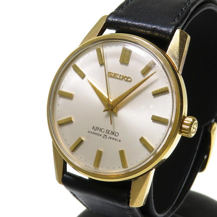 ★★最終特価品【SEIKO/セイコー】 44-2000 キングセイコー ダイアショック25石 腕時計 GP/レザー 手巻き 1964年頃 シルバー メンズ【中古】【真子質店】【NN】【MoDMo】 SEIKO（セイコー） 最終特価品SEIKO/セイコー 44-2000 キングセイコー