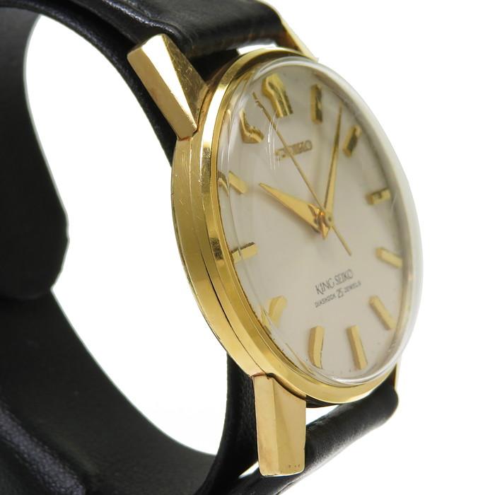 ★★最終特価品【SEIKO/セイコー】 44-2000 キングセイコー ダイアショック25石 腕時計 GP/レザー 手巻き 1964年頃 シルバー メンズ【中古】【真子質店】【NN】【MoDMo】 SEIKO（セイコー） 最終特価品SEIKO/セイコー 44-2000 キングセイコー