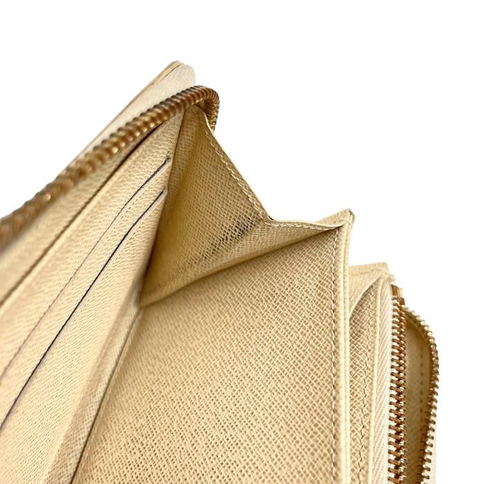 【LOUISVITTON】　ジッピーウォレット　ダミエアズール　ホワイト　人気 ルイヴィトン ダミエ アズール ジッピー・ウォレット 長財布