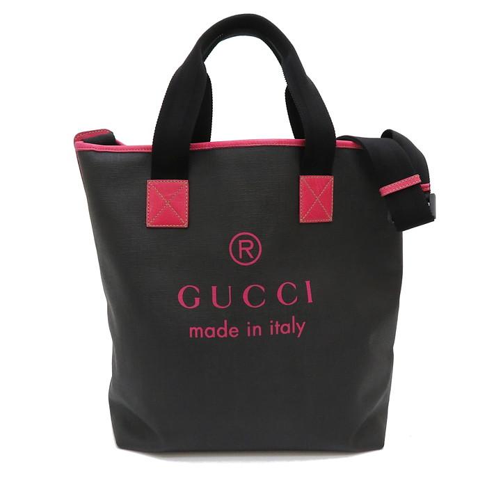 GUCCI GUCCI/グッチ 162163 203998 ロゴ トートバッグ PVC 黒 GUCCI GUCCI/グッチ 162163 203998 ロゴ トートバッグ PVC 黒