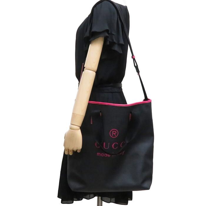 GUCCI GUCCI/グッチ 162163 203998 ロゴ トートバッグ PVC 黒 GUCCI GUCCI/グッチ 162163 203998 ロゴ トートバッグ PVC 黒