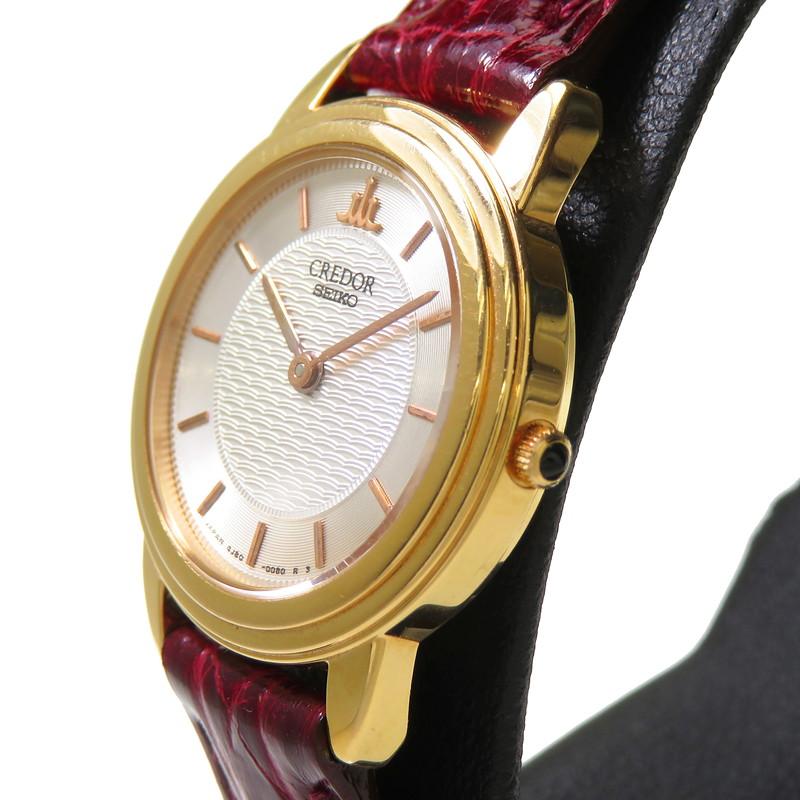 【新品電池/稼働】18KT/PG MOP/ピンクシェル クレドール セイコー時計 極美品】クレドール ピンクシェル 18P ダイヤ シグノ セイコー