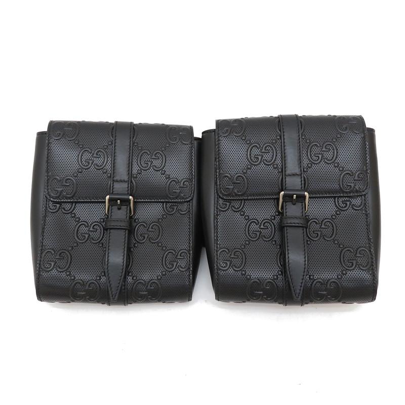 GUCCI（グッチ） 631339 GGエンボス ウエストバッグ Wポーチ ボディ